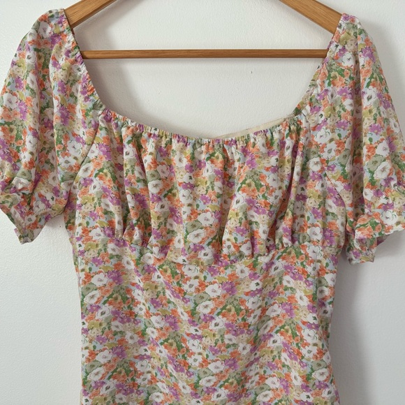 Pink Lily Floral Short Sleeve Mini Dress - Picture 4 of 7